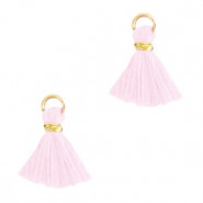 Mini Kwastje 1.2cm - Gold-country pink